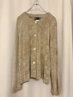 vintage 花柄刺繍長袖シャツ USA製