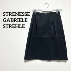良品✨ストラネス　巻きスカート ブラック　ナイロン 膝丈　高級　ツルツル　ラップのサムネイル