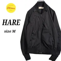 HARE　ナイロン フライトジャケット　ブルゾン　MA-1　黒　メンズM　春秋のサムネイル