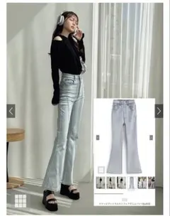 【GRL】フリージアハイウエストフレアデニムパンツ Lサイズ 定価：¥3,599