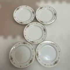 Noritake 白い陶器皿 5枚セット