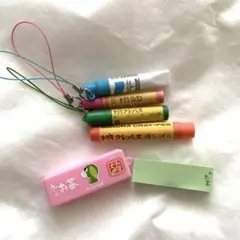 【当時物】サクラクレパス　ミニチュア　消しゴム　ペン　キーホルダー　お茶犬　付箋