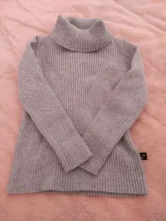 セラフ　コットン　グレー タートルネックセーター　100