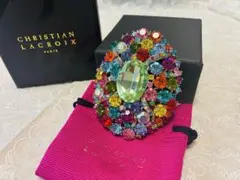 Christian Lacroix ハートゴールド　ブローチ　ペンダントトップ ☆ChristianLacroix☆ブローチ ペンダントトップ ハート ゴール