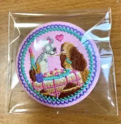 Disney Characters 刺繍 缶バッジ わんわん物語