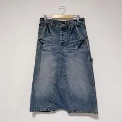 Ichi イチ ロングデニムスカート風サルエルパンツ サイズS ヴィンテージ加工のサムネイル