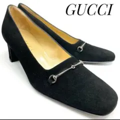GUCCI ブラックスエードパンプス