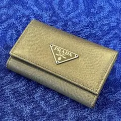 PRADA プラダ キーケース サフィアーノ オリーブグリーン系 6連 正規品