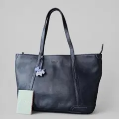 超美品✨ラドリー ロンドン レザートートバッグ ネイビー A4通勤 肩掛けのサムネイル
