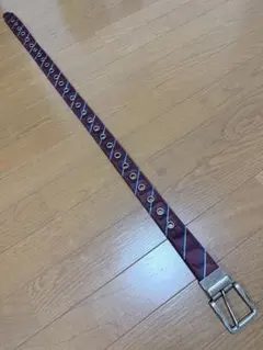 TK タケオキクチ ベルト レジメンタルストライプ ハトメベルト