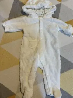 【最終価格】ホワイト フード付きカバーオール 60〜70