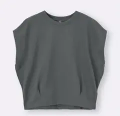 GU グレー ノースリーブ Tシャツ M