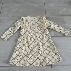 キッズ　SERAPH 花柄フリル長袖ワンピース 110