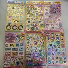 シール　サンリオ　ホログラム　キラッとシール　6種
