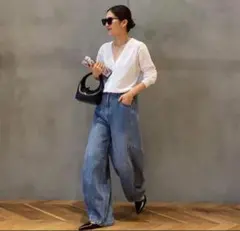 TIBI Tibi ティビ　クラシック ウォッシュデニムパンツ バレル 24のサムネイル