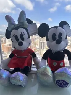 【海外限定】Disney 100周年記念 ミッキー&ミニーぬいぐるみ