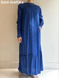 Sara mallikaサラマリカ ワンピース エンブロイダリードレス グリーン