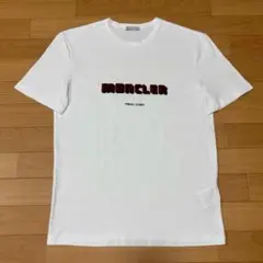 モンクレール ペイントロゴ ワッペン M ホワイト Tシャツ 正規品 5S706