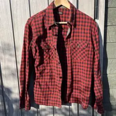 値下げ FLAT HEAD ブロックチェック ネルシャツ 38 フラットヘッド