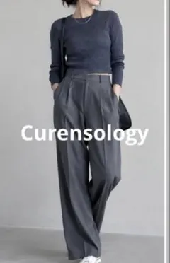 Curensology カレンソロジー ウールクルー ネックニット/ショート