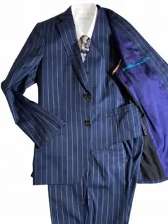 Paul Smith SOHO FIT 3ピース ネイビーストライプ Sサイズのサムネイル