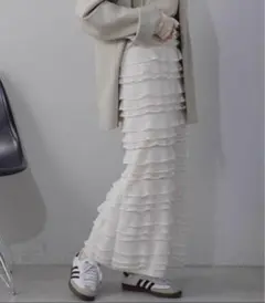 Kastane カットフリルIラインスカート