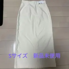 【美品】ユニクロ デニムジャージーナローロングスカート S