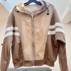 春 アウター 薄手 M ナイロン スポーティ アウトドア フード付き