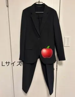 一度着用　ユニクロ　感動ジャケット　感動スリムパンツ　セットLサイズ　黒ブラック