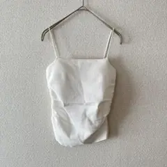 新品⭐️ キャミソールブラトップ カップ付き 取り外し可能 白 インナー 夏