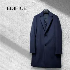 ✨️EDIFICE✨️ネイビー チェスターコート 軽量ウール