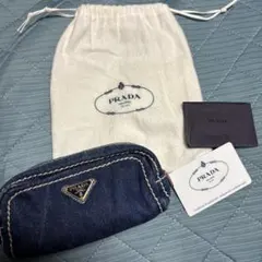感謝割引PRADA デニムステッチ入りポーチのサムネイル