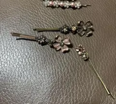 花モチーフ ヘアピン 4本セット