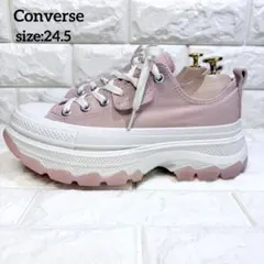 極美品✨Converse コンバース トレックウェーブ 厚底 ローカット24.5