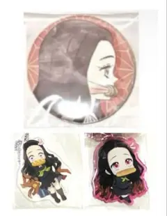 鬼滅の刃 劇場 兄妹の絆 缶バッジ アクリルチャームキメツ学園　竈門禰豆子