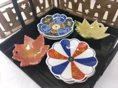 豆皿 4枚 小皿 食器 和風 レトロ 日本 皿 節句 縁起物 行事 おもてなし