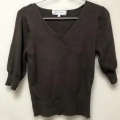 ROPE PICNIC ダークブラウン Vネック セーター 38 Mサイズ