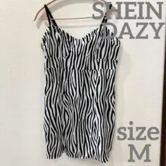 ゼブラ柄   ミニワンピース   SHEIN DAZY