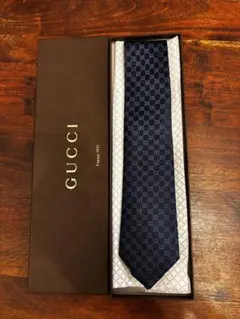 GUCCI ネクタイ GG柄 ネイビー