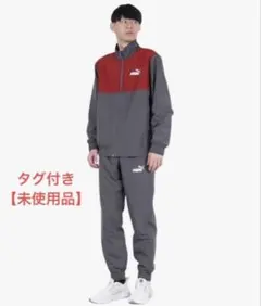 タグPUMA メンズ ウーブン カラーブロックスーツ 上下セット セットアップ
