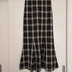 新品未使用LOWRYS FARM チェック柄　マーメイドロングスカート Lサイズ