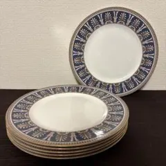 新品］Wedgwoodアンセミオン・ブルー ケーキプレートセット 希少廃盤品