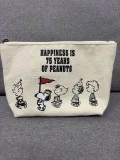 送料込 スヌーピー 75周年記念 ポーチ