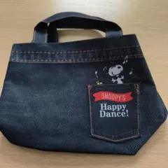 スヌーピー デニムミニトートバッグ Happy Dance!