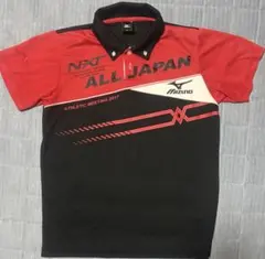 Mizuno NXT ポロシャツ 赤/黒 ALL JAPAN