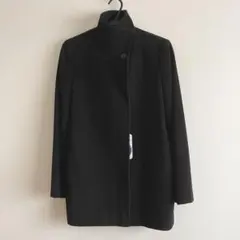アウター　レディース　冬　コート　黒　スタンドカラー　美品