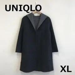 最終　H1127D14【UNIQLO】フード付ロングコート