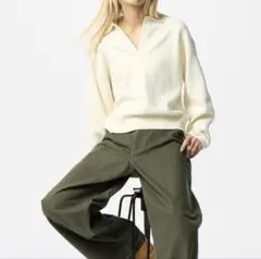 スムースコットンリラックスポロセーター