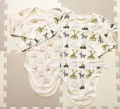 ユニクロ　ミッフィー柄90センチ長袖ロンパース2枚セット