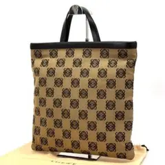 ま*ゆ様 LOEWE　トートバッグ リピートアナグラム キャンバス 総柄 A4収